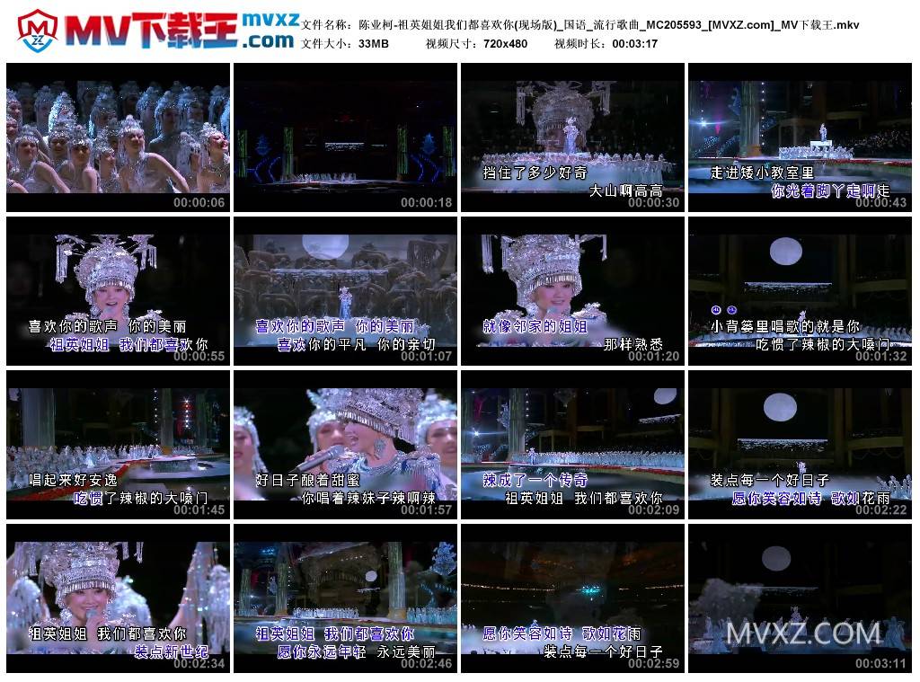 陈业柯-祖英姐姐我们都喜欢你(现场版)_国语_流行歌曲_MC205593